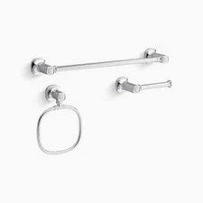 Kohler Terzet 3 Piece Bathroom Accessories Set Brushed Nickel Finish Open Box