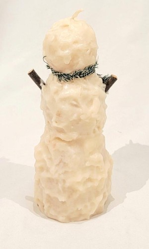 Candela Decorativa Pupazzo di Neve Natale Country Nuova - 7,5" x 3" - Nuova con etichette - Foto 2 di 2