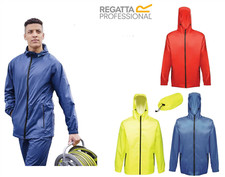 Regatta Mens Pro Packaway Waterproof Jacket Hooded Packable Bag Rain Jacket