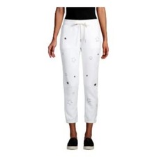 Philanthropy White High-Rise Sweatpants  Made in USA