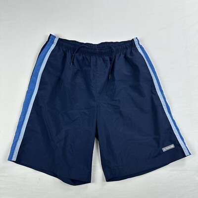 Vintage 90s Nike Gray Tag mens Shorts 2XL XXL Linerless Trunks blue Logo retro
