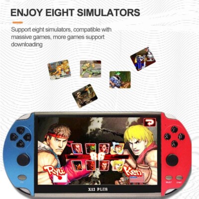 PSP X12 Plus Handheld Spielkonsole 1000 Spiele 7'' Kinder Video Game Consoles DE