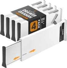 RAPTUROUS Adjustable Deep Drawer Divider – 6" Tall Expandable 13-22"