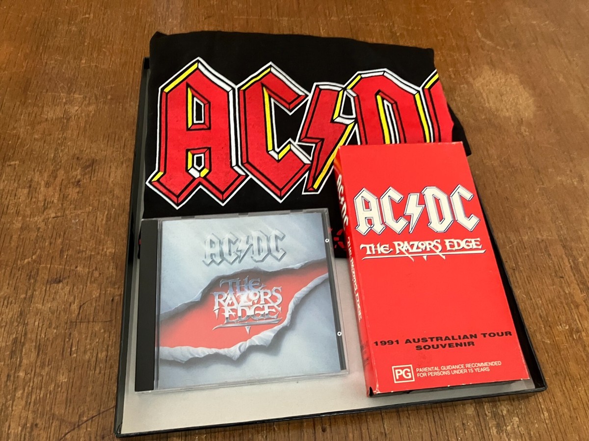 AC/DC The Razor's Edge 1991 AUSTRALIAN TOUR SOUVENIR CD+VHS BOX