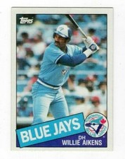 Willie Aikens 1985 Topps Baseball Base Common #436 Toronto Blue Jays