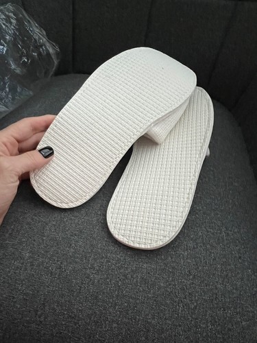 Vintage 5 Star Luxury Hotel Meurice Paris Luxe Slippers New in Bag White - Picture 4 of 6