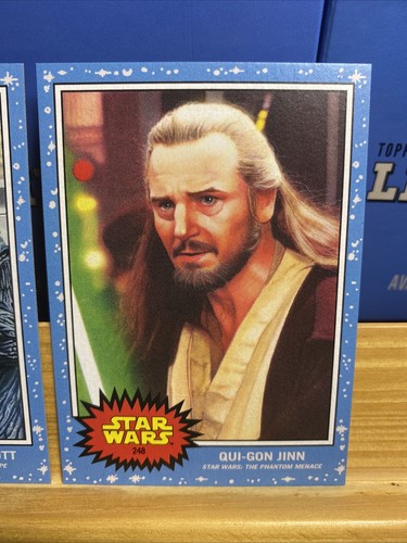 🛑👀 Topps Star Wars Living Set 2-card #247-248 JABBA THE HUTT & QUI-GON JINN 🔥 - Picture 3 of 3