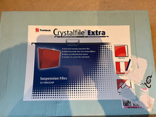 REXEL Crystalfile Extra Suspension File x 25 Red - Foolscap - 30mm (No 70632)