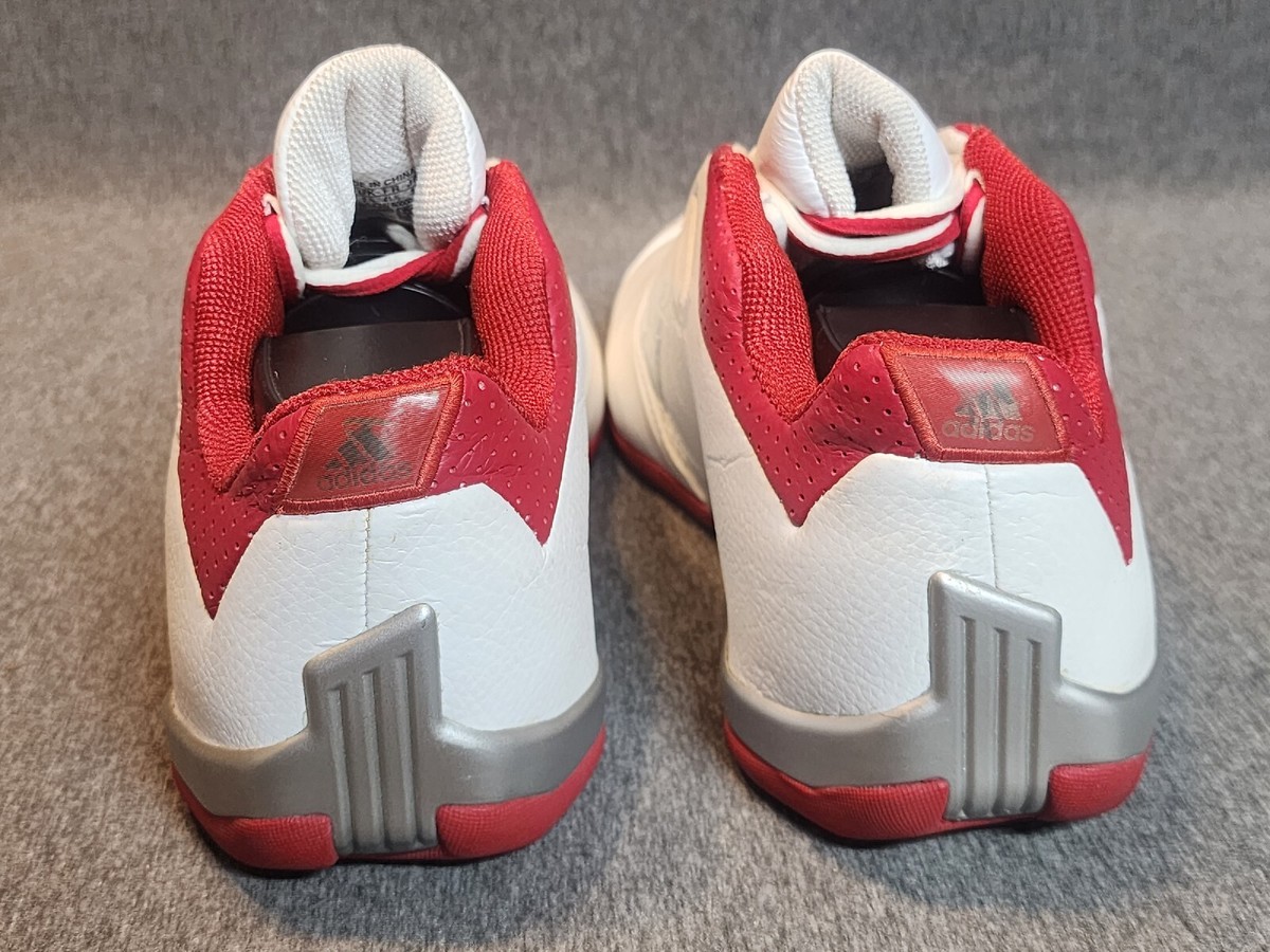 2003 Adidas TMAC II 2 Low Men's Size 8 U.S. White Red 019483 Shoes