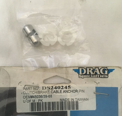 NIP Drag Specialties DS240245 Clutch / Brake Cable Pivot Pin Kit FX XLH FL FLH - Picture 2 of 4