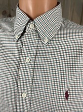 Polo Ralph Lauren Long Sleeve Button Casual Dress Shirt Pony XL Plaid Check o