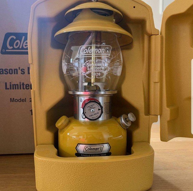 Coleman Seasons Lantern 2020 Limited Edition Mustard Color Outdoor RARE