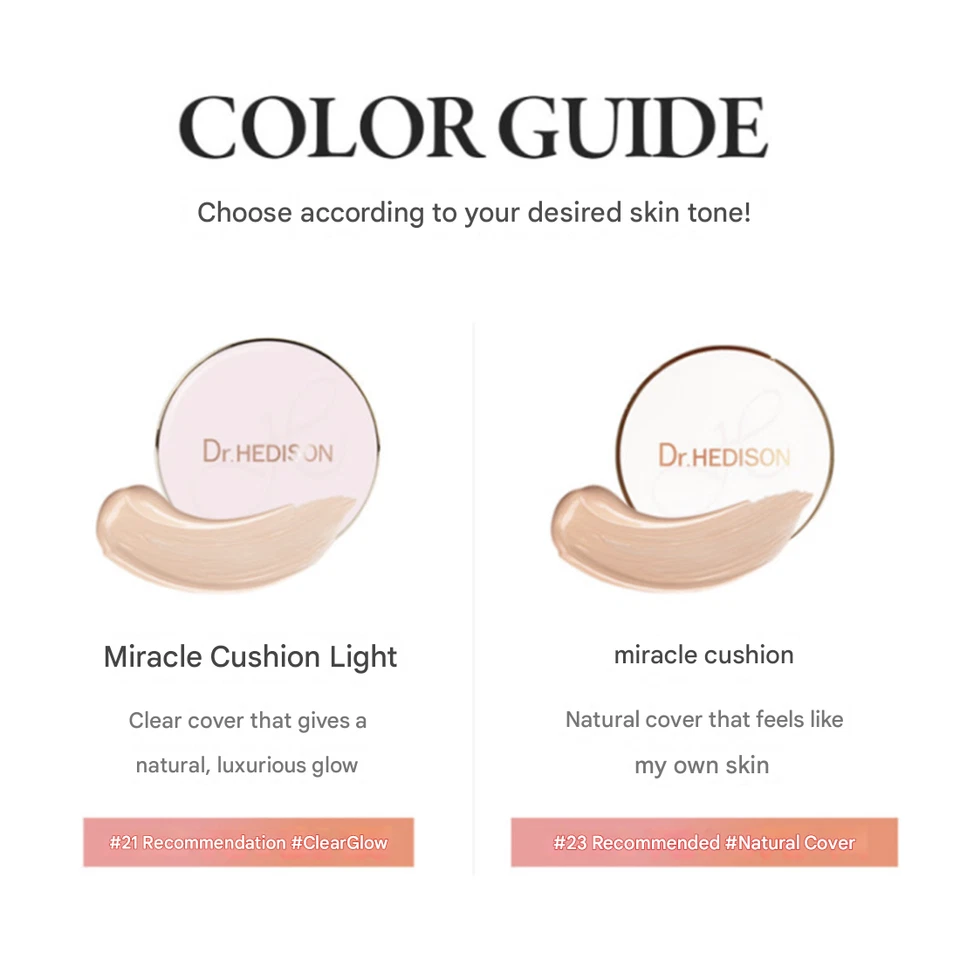 Dr. Hedison Miracle Cushion (SPF50+ PA+++) #23 #21 Natural 15g + Refill 15g - Image 2 of 4