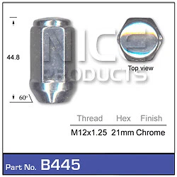 NICE PRODUCTS Chrome Nut B445 B445 - Picture 1 of 1