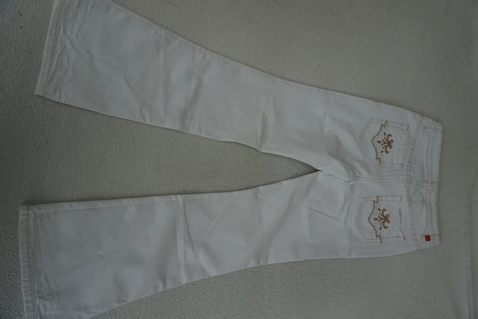 ESPRIT Damen Jeans bootcut stretch Hose 38 M 29/34 W29 L34 stonewashed weiß TOP - Bild 4 von 4