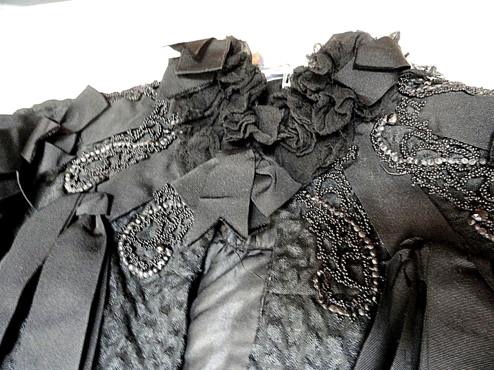 True Vintage Victorian Beaded Black Circular Cape… - image 4