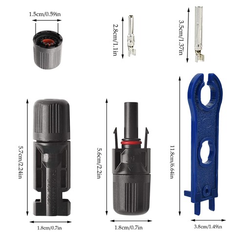 10Paar PV Solarstecker Solar Stecker Solarkabel 4/6mm2 Buchse Kupplung Verbinder - Bild 7 von 7