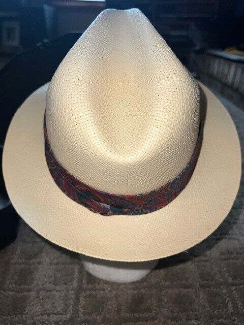 Vintage Broner Straw Men's Hat Panama Size Medium - image 6