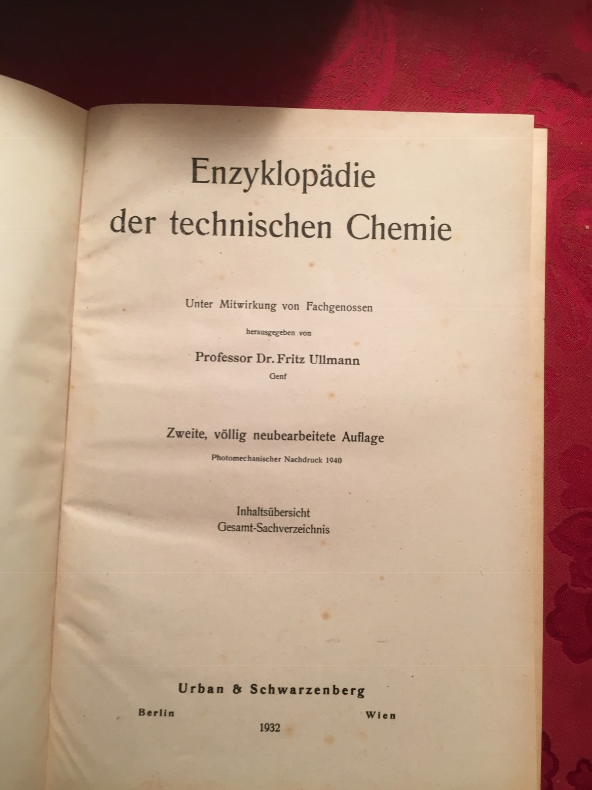 Ullmanns Enzyklopädie Der Technischen Chemie Bände 10 1928 32 P 10 4 - 
