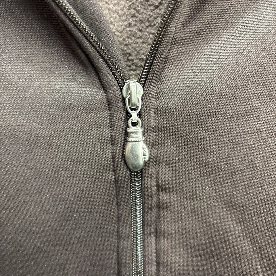 Jaqueta listrada vintage Everlast (boxe) marrom/branco e laranja tamanho grande rochosa - Imagem 2 de 4