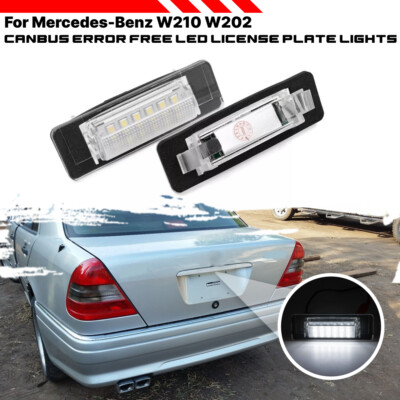 2x LED License Plate Light For Benz E-Class W210 96-02 C-Class
