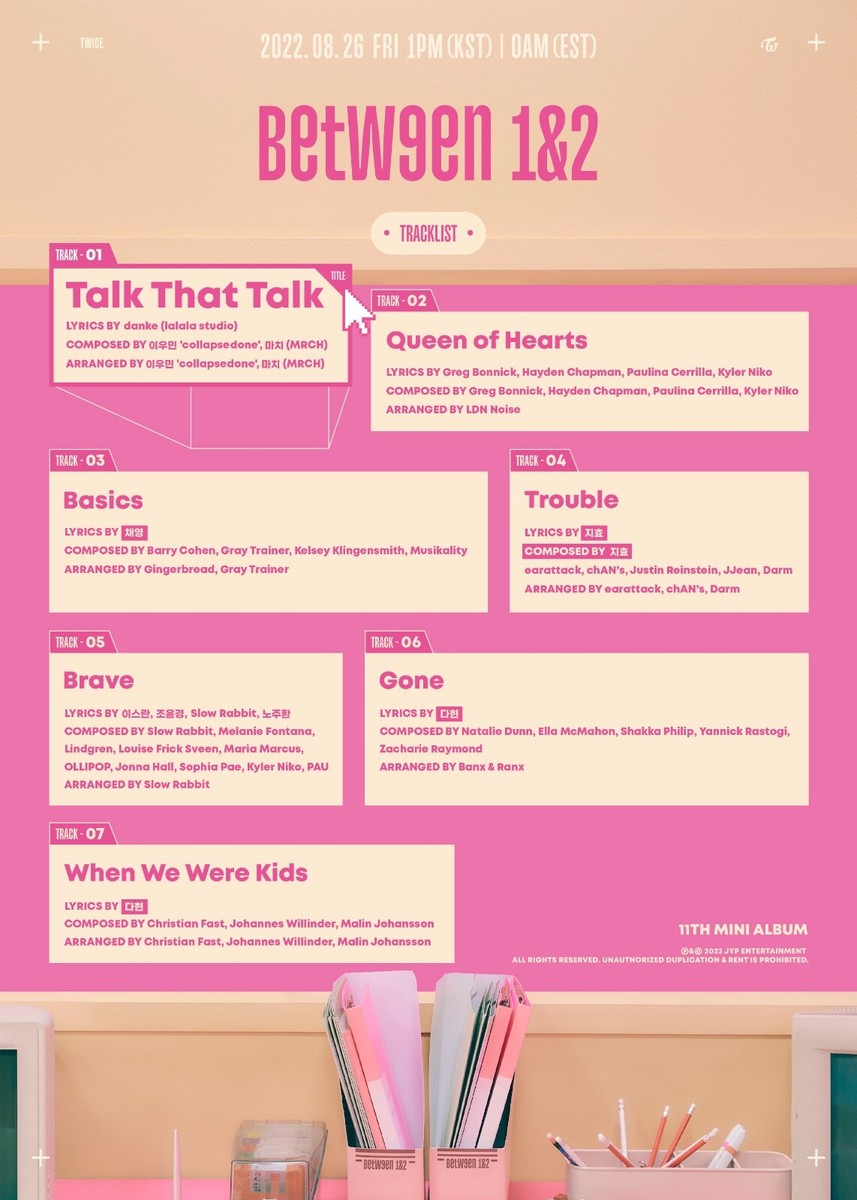 TWICE 11th Mini Album BETWEEN 1&2 Random Ver. CD+P.Book+P