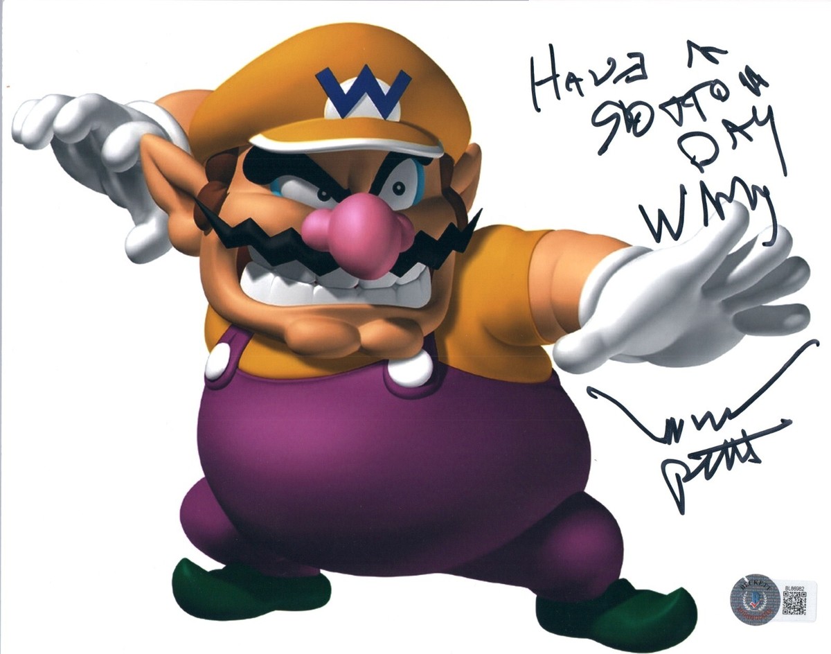 Charles Martinet SUPER MARIO BROS Signed 8x10 Photo Wario