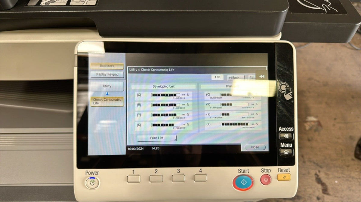 Konica Minolta Bizhub C458 Copy / Printer / Scanner / Fax / Low