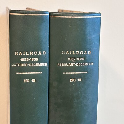 1955-1958 Eisenbahn Zeitschrift gebunden 50er Jahre Vintage Ausgaben 2 Buchbände