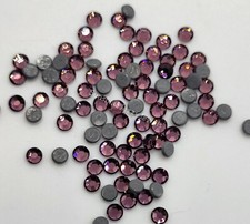 144pc Swarovski Crystal Amethyst ss8 Flat Back Round Rhinestone 2028; Hotifx