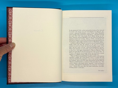 Full Leather Rebecca Franklin Library Daphne du Maurier 1987 w/ Bookmark Exc Con - Foto 11 di 16