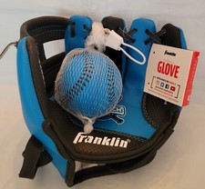 Franklin Sports 8.5" Air Tech Kids Teeball Baseball Glove Blue Left Handed Catch