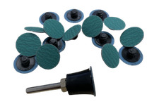 25mm Roloc Disc Starter Kit, Inc Holder & Green Zirconia Mixed Grit Discs 36-120