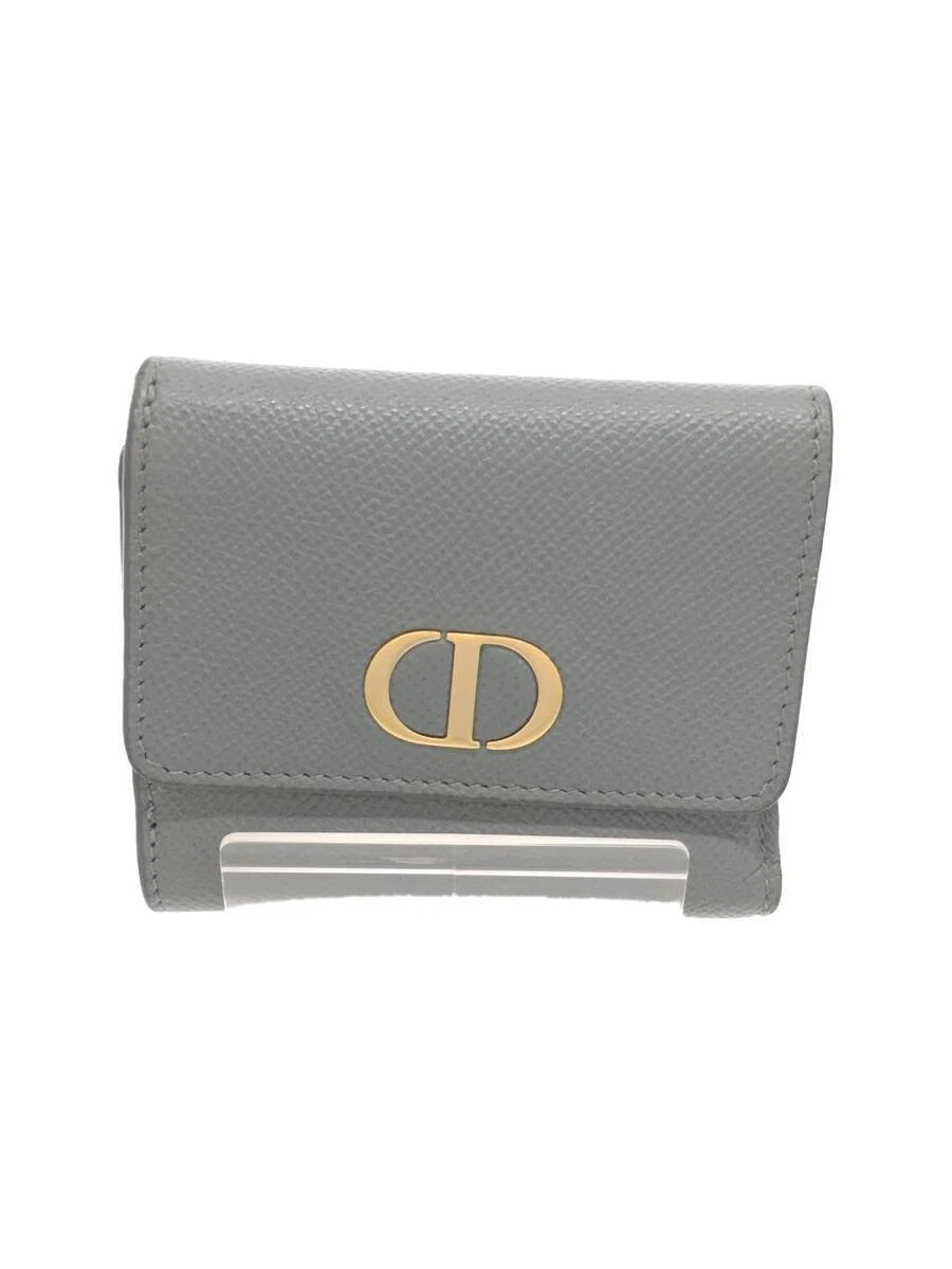 Portefeuille Christian Dior triple cuir bleu femme vertical 9 horizontal 10