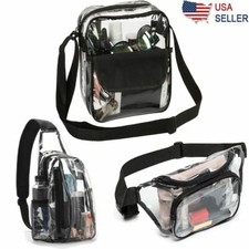 Clear Fanny Pack Men Women Waist Pouch Belt Bag Crossbody Gym Stadium Security