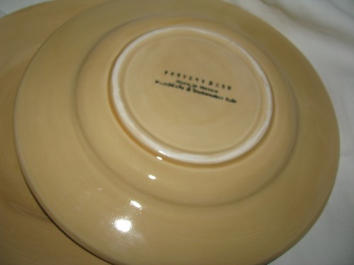 ONE Pottery Barn Sausalito 12" Dinner Plate Platter-Amber Yellow-Mexico-EC - Picture 2 of 3
