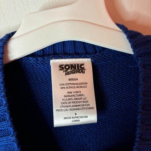 Suéter Sonic the Hedgehog Niños Niños Vacaciones Invierno Cuello Redondo Manga Larga, Pequeño - Imagen 3 de 4