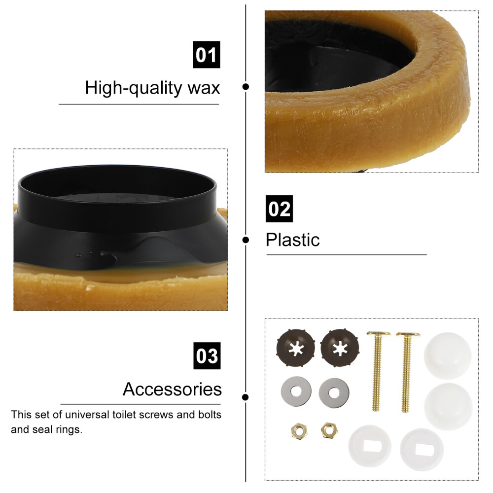 2 Sets Toilet Bowl Wax Seal Kit Toilet Ring Kit Toilet Wax Rings eBay