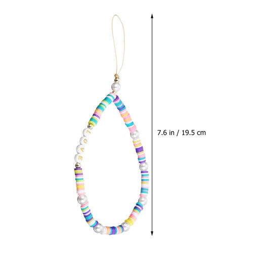 2 szt. Koralikowa smycz telefoniczna Styl Boho LOVE Letter Telefon komórkowy Pasek na nadgarstek Wisiorek - Zdjęcie 10 z 11