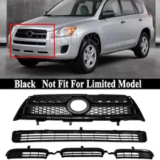For Toyota RAV4 Base Sport 09-2012 Front Bumper Upper Lower Center Grille Black