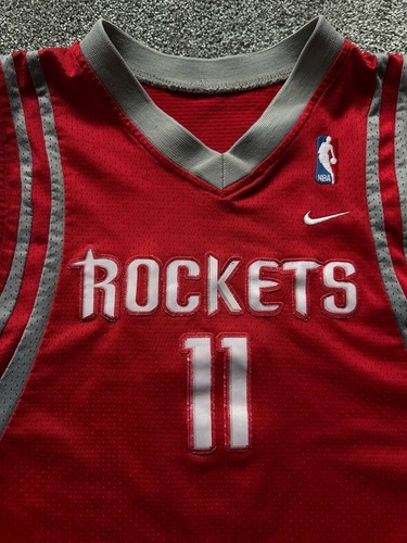 Nike NBA Houston Rockets #11 YAO MING Red Jersey Length+2 Size:M RARE - Picture 5 of 8