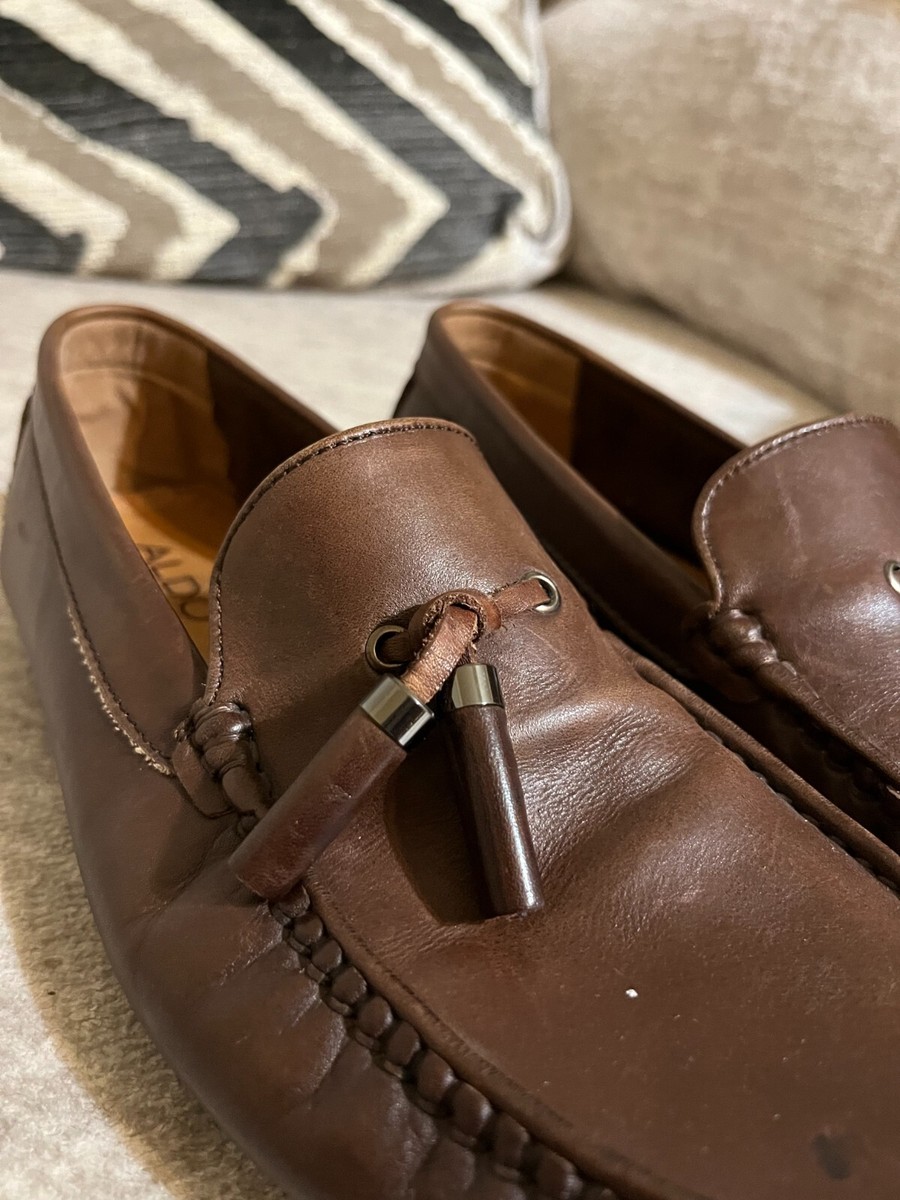 Aldo EUC Men’s Genuine Leather Slip-on Driving Style Shoes Size 7.5 ALDO Driving Moccasins Men main image 4