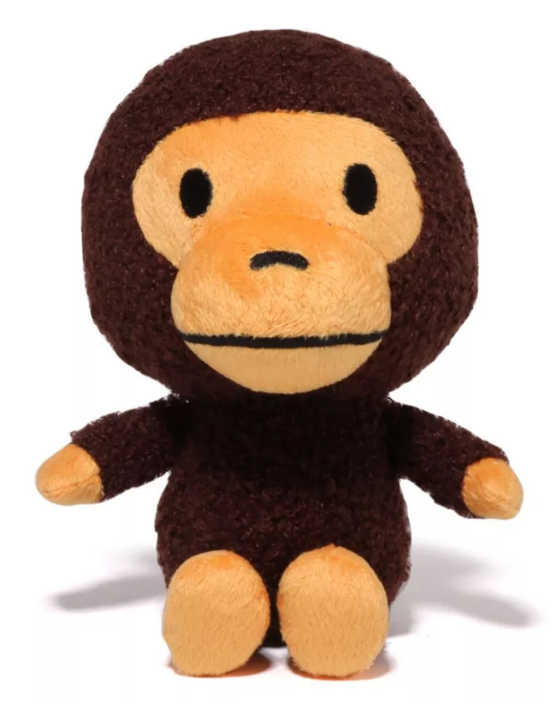 AUTHENTIC A BATHING APE BAPE BABY MILO PLUSH DOLL STUFFED ANIMAL BROWN NEW SMALL