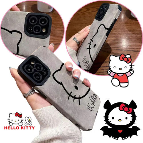 Hello Kitty Velvet grau Handyhülle Cover für iPhone 15/15 Pro/15 Plus/15 Pro Max - Bild 11 von 12