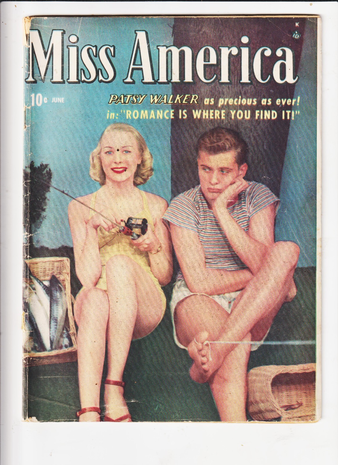 Miss America Vol.7 #9-Timely-photo cover-Patsy Walker comic GOLDEN AGE PRE CODE