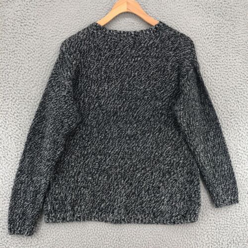 Maglione Philosophy Donna Grande Nero Bianco Maglia Maglione Elastico Marled Crew - Foto 3 di 9