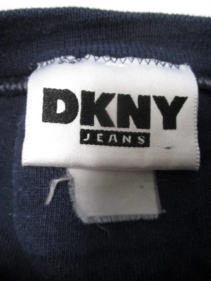 DKNY Jeans Atletismo Vintage Años 90 Y2K Hecho en EE. UU. Azul Sudadera Relajada Talla Única Foto 2 de 4