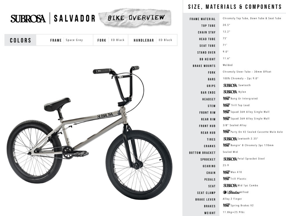 【美品】SUBROSA SALVADOR FC RANT BMX 20インチ 503-