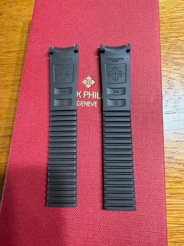 Original Patek Philippe NEW 5164 5164R Brown Rubber Strap uncut (E64) - Picture 2 of 5