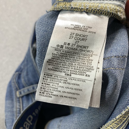 Gap Jeans donna 27s 28x27 vero skinny denim elasticizzato preppy casual scuola blu - Foto 17 di 21